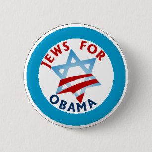 jews for obama 6 cm round badge