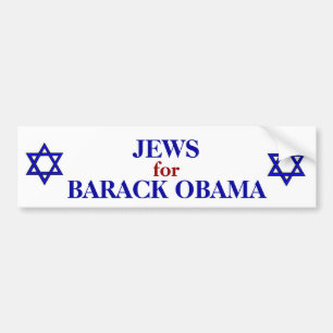 JEWS FOR OBAMA BUMPER STICKER