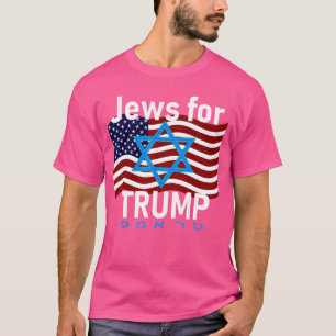Jews forrump American Flag Star of David Hebrew Su T-Shirt