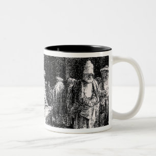 Jews in the Synagogue in Amsterdam Two-Tone Coffee Mug
