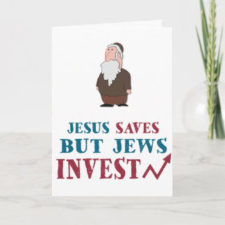 Jews Invest - Jewish finance humour Card