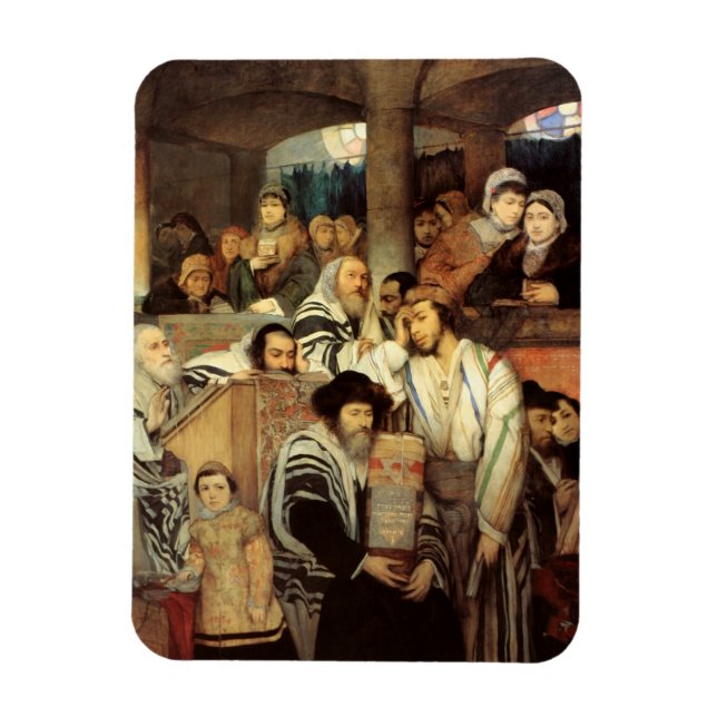 Jews Praying by Maurycy Goettlieb - Circa 1878 Magnet (Vertical)