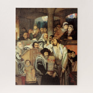 Jews Praying in the Synagogue on Yom Kippur Jigsaw Puzzle