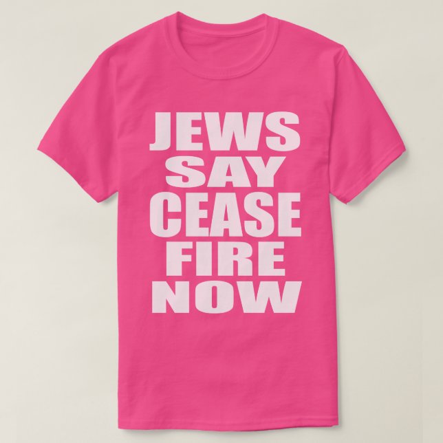 Jews say cease fire now Not in our name T-Shirt (Design Front)