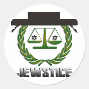 JEWSTICE.png Classic Round Sticker