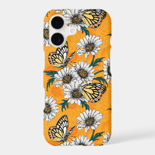 Jezebel butterflies and daisy flowers