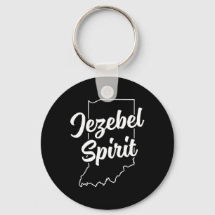 Jezebel Spirit Funny Indiana Pride Blue Dot In A R Key Ring