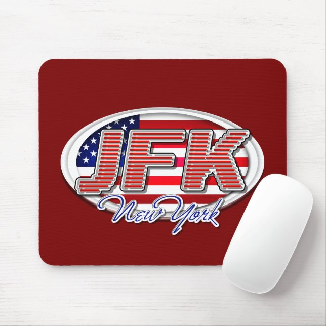 JFK Airport Code Mousepad for Travel Lovers (With Mouse)
