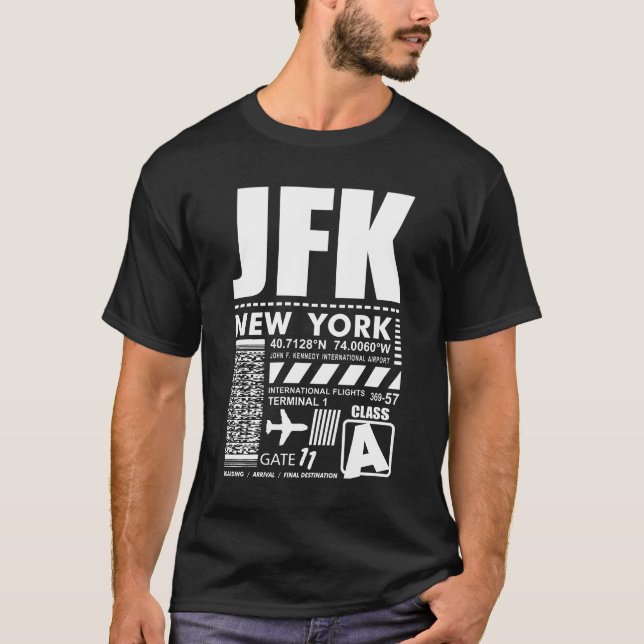 JFK Airport New York T-Shirt (Front)