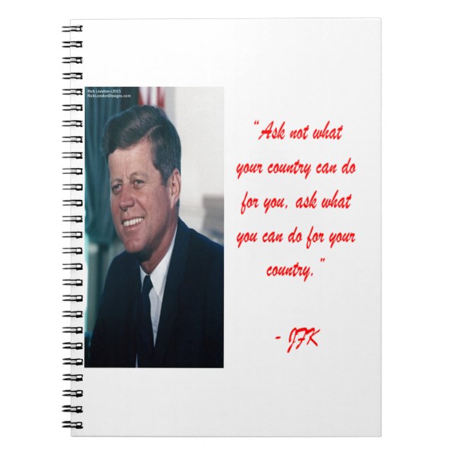 JFK & Ask Not Quote Notebook (Front)