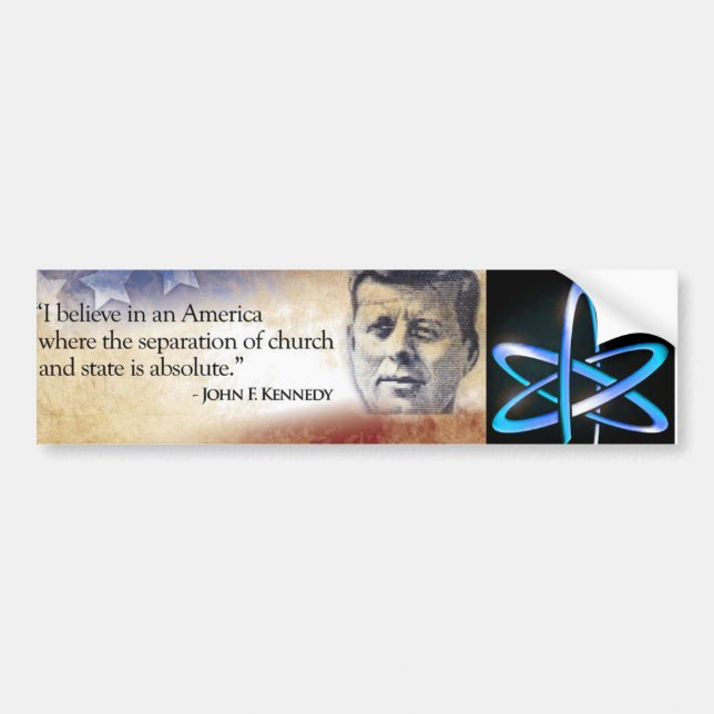 JFK Church State Bumper Sticker (Front)