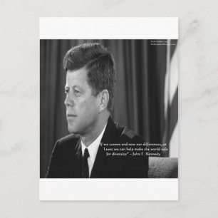 JFK Difference/Diversity Quote Postcard