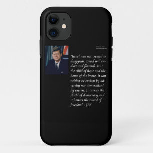 JFK & Famous Quote On Israel iPhone 11 Case