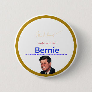 JFK for Bernie Sanders 6 Cm Round Badge
