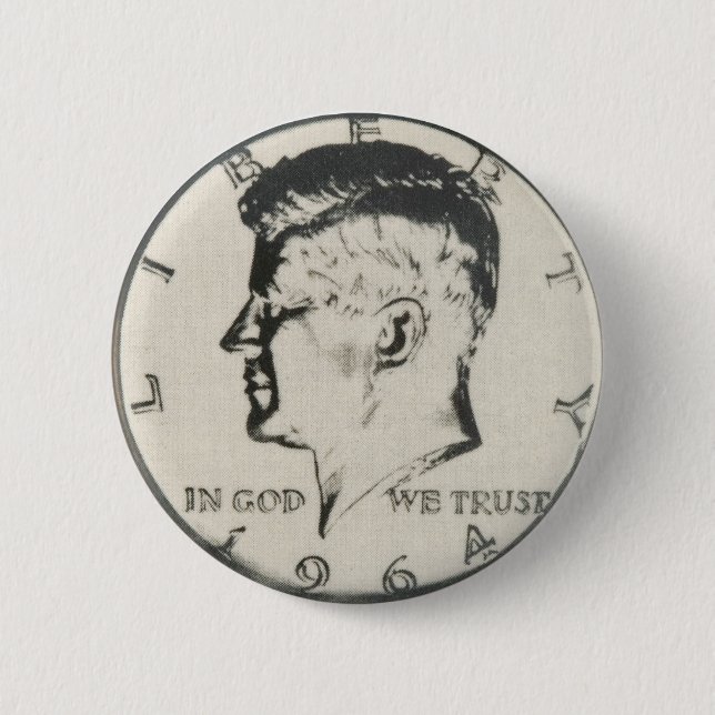 JFK Half Dollar button (Front)
