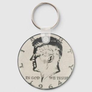 JFK Half Dollar key ring
