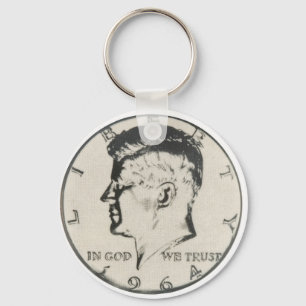 JFK Half Dollar keychain
