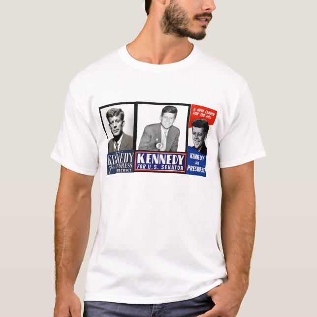 JFK in 1946, 1952 and 1960 T-Shirt (Front)
