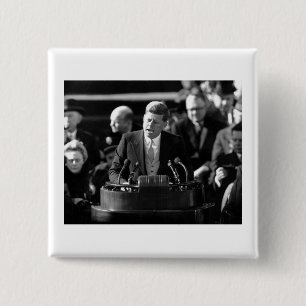 JFK Inauguaration 15 Cm Square Badge