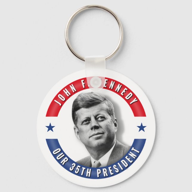JFK John F. Kennedy 35th President POTUS Memorial Key Ring (Front)