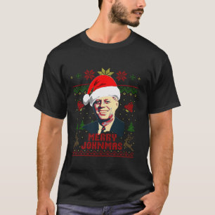 JFK John F Kennedy Merry Johnmas Funny Christmas T T-Shirt