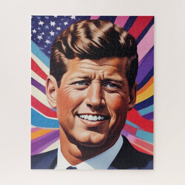 JFK John F. Kennedy Motivational Inspiration Jigsaw Puzzle (Vertical)