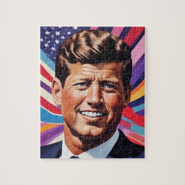 JFK John F. Kennedy Motivational Inspiration Jigsaw Puzzle (Vertical)