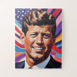 JFK John F. Kennedy Motivational Inspiration Jigsaw Puzzle