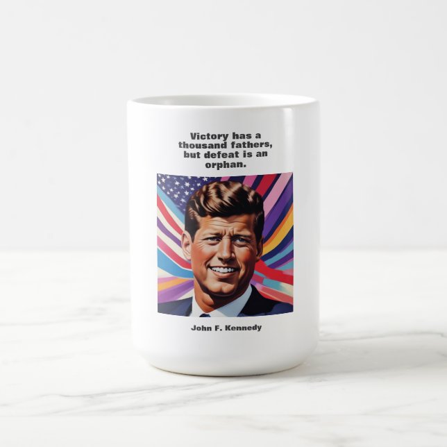 JFK John F. Kennedy Quote Motivational Inspiration Coffee Mug (Center)