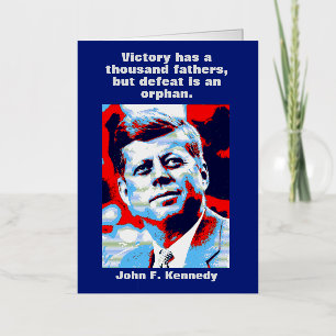 JFK John F. Kennedy Quote Motivational Inspiration Foil Greeting Card