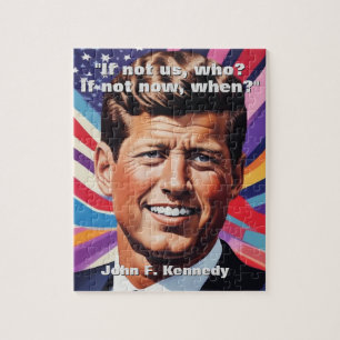 JFK John F. Kennedy Quote Motivational Inspiration Jigsaw Puzzle