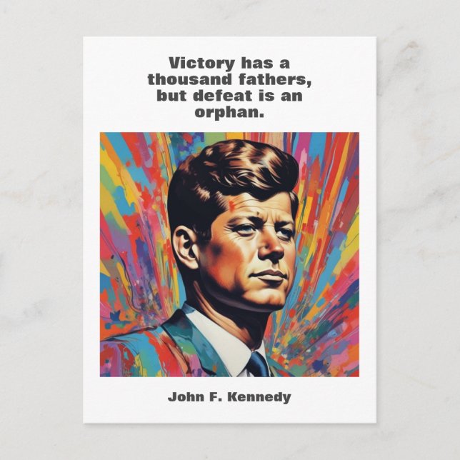 JFK John F. Kennedy Quote Motivational Inspiration Postcard (Front)