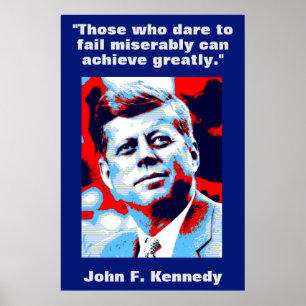 JFK John F. Kennedy Quote Motivational Inspiration Poster