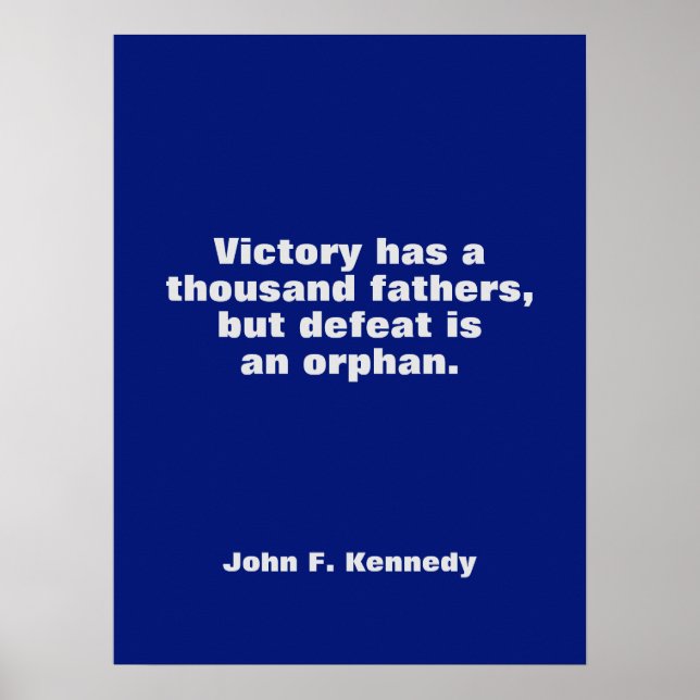 JFK John F. Kennedy Quote Motivational Inspiration Poster (Front)