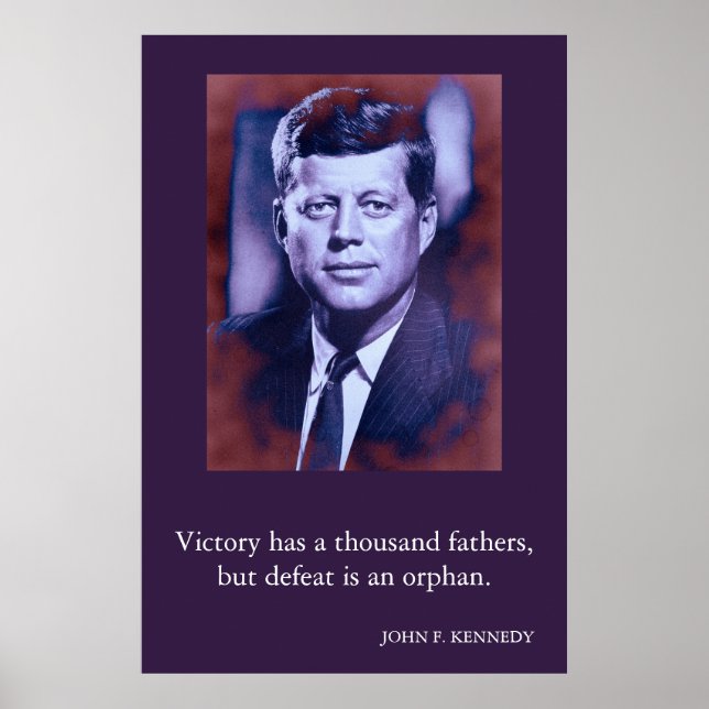 JFK John F. Kennedy Quote Victory Poster (Front)