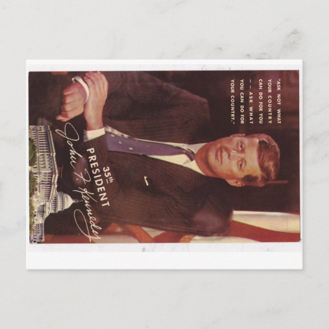 JFK Kennedy president Postcard (Front)