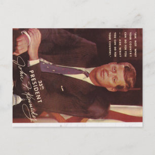 JFK Kennedy president Postcard