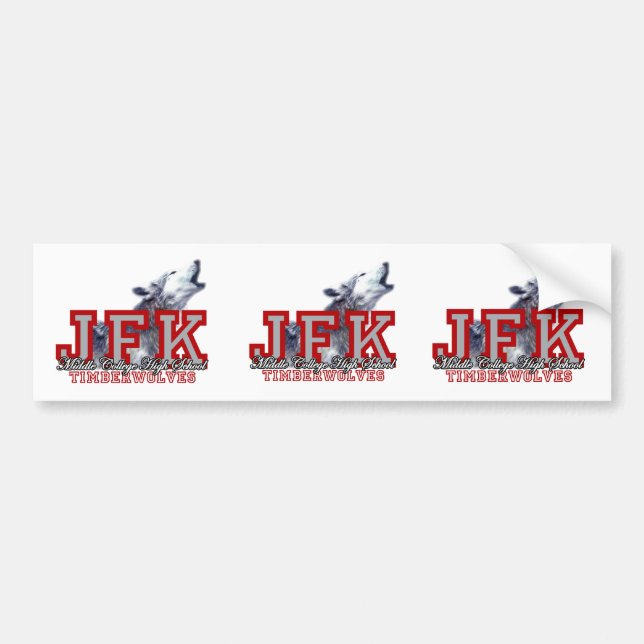 JFK LOGO Bumper Sticker (Front)