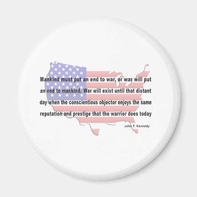 JFK Peace Quote Magnet (Front)