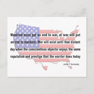 JFK Peace Quote Postcard