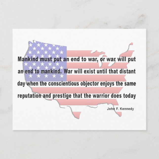 JFK Peace Quote Postcard (Front)