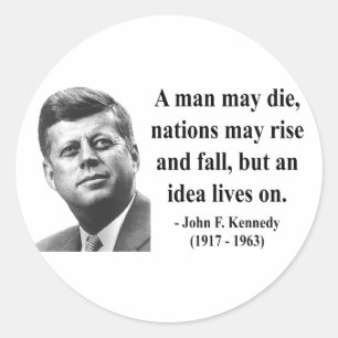 JFK Quote 4b Classic Round Sticker
