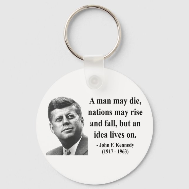JFK Quote 4b Key Ring (Front)