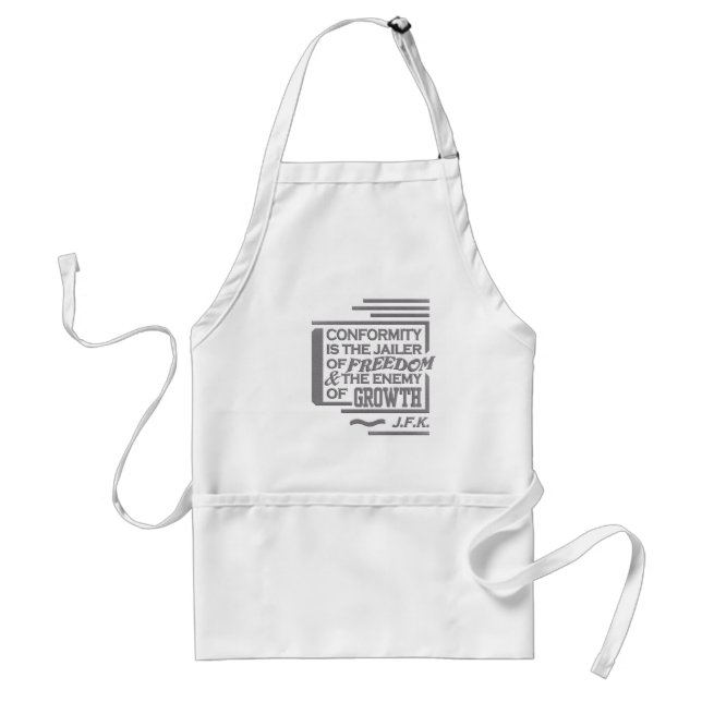 JFK quote apron - choose style (Front)