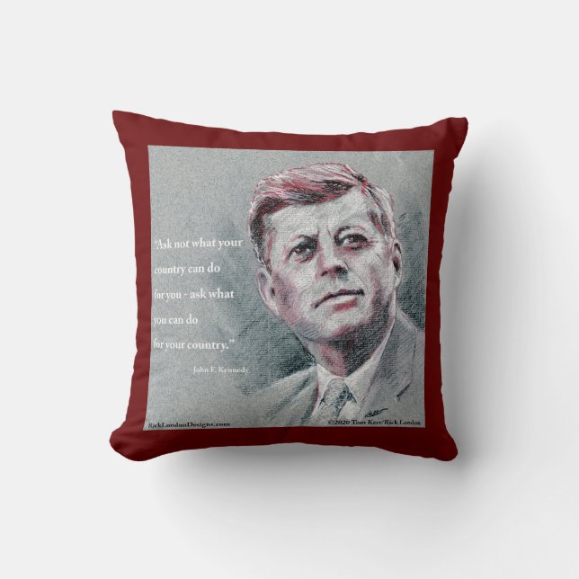 JFK & Quote Cushion (Front)