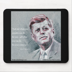 JFK & Quote Mouse Mat