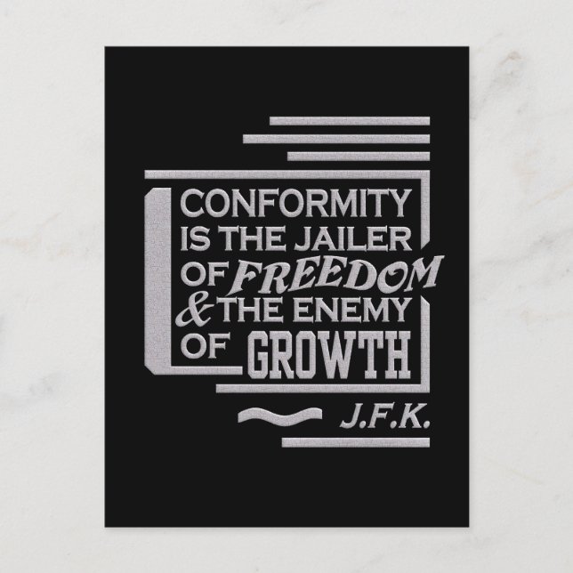 JFK quote postcard (Front)