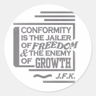 JFK quote stickers