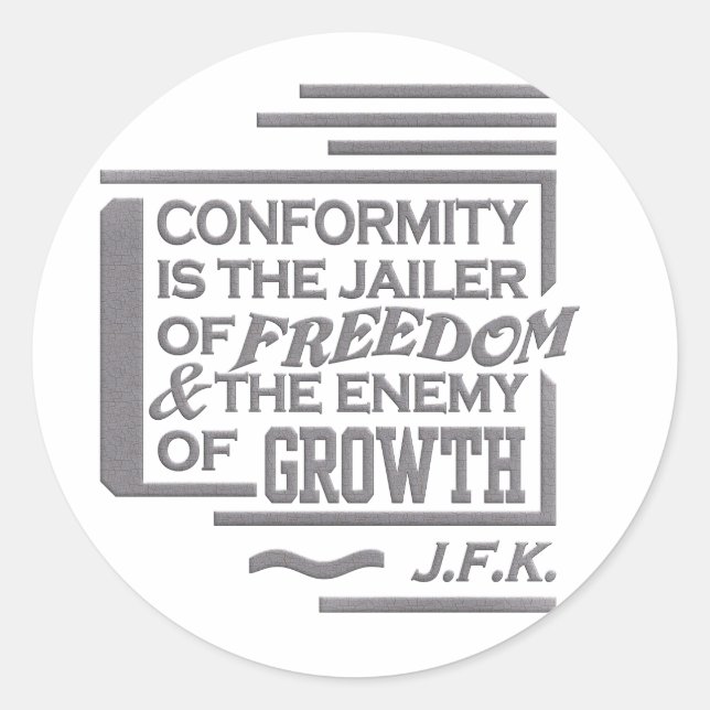 JFK quote stickers (Front)
