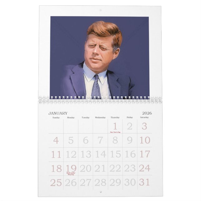 JFK REMEMBERED 1963 - 2013 CALENDAR (Jan 2026)